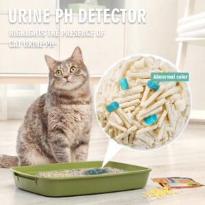 Particules d'auto-vérification de litière pour chat